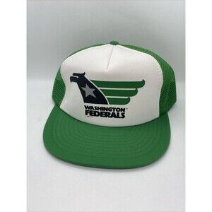 NEW Vintage Washington Federals USFL 1982 Mesh Trucker Hat Deadstock RARE